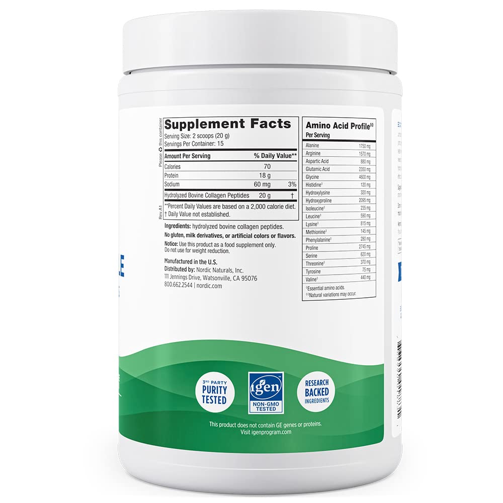 Serving scoop with 20 g collagen peptides per serving