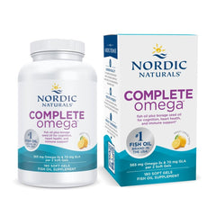 Bottle of Nordic Naturals Complete Omega Lemon flavor with 180 soft gels