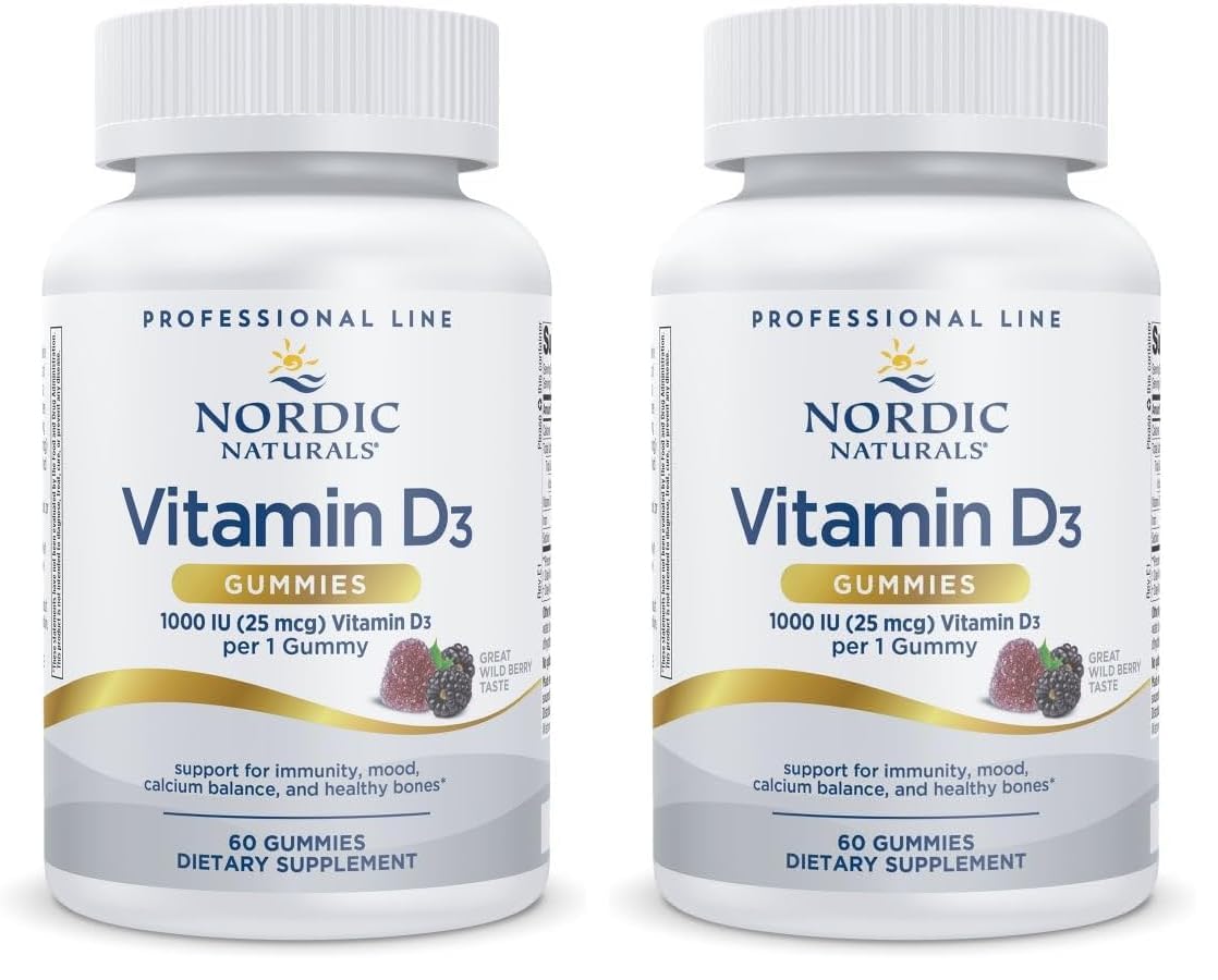Nordic Naturals Pro Vitamin D3 Gummies Wild Berry bottle with 60 gummies
