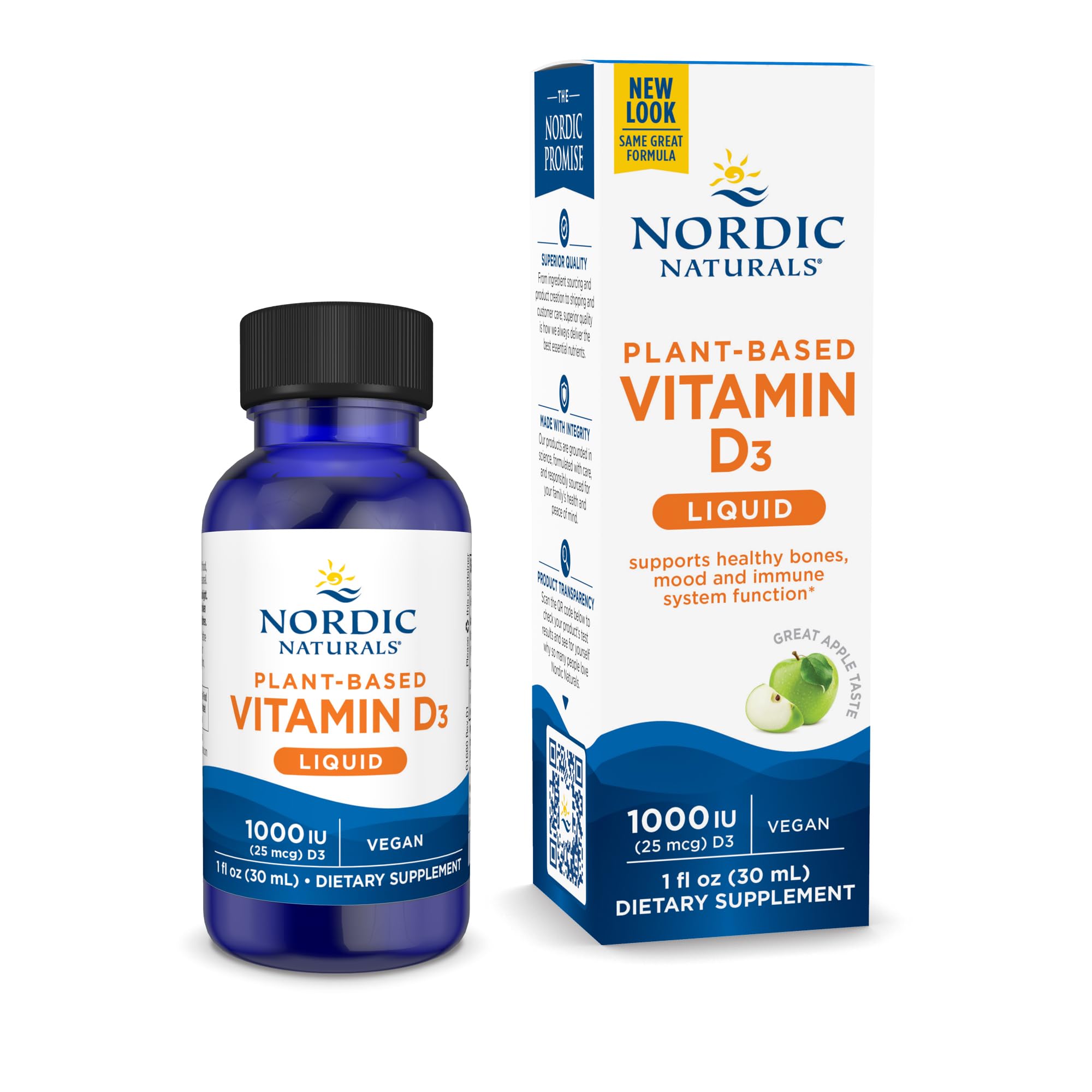 Nordic Naturals Plant-Based Vitamin D3 Liquid bottle label
