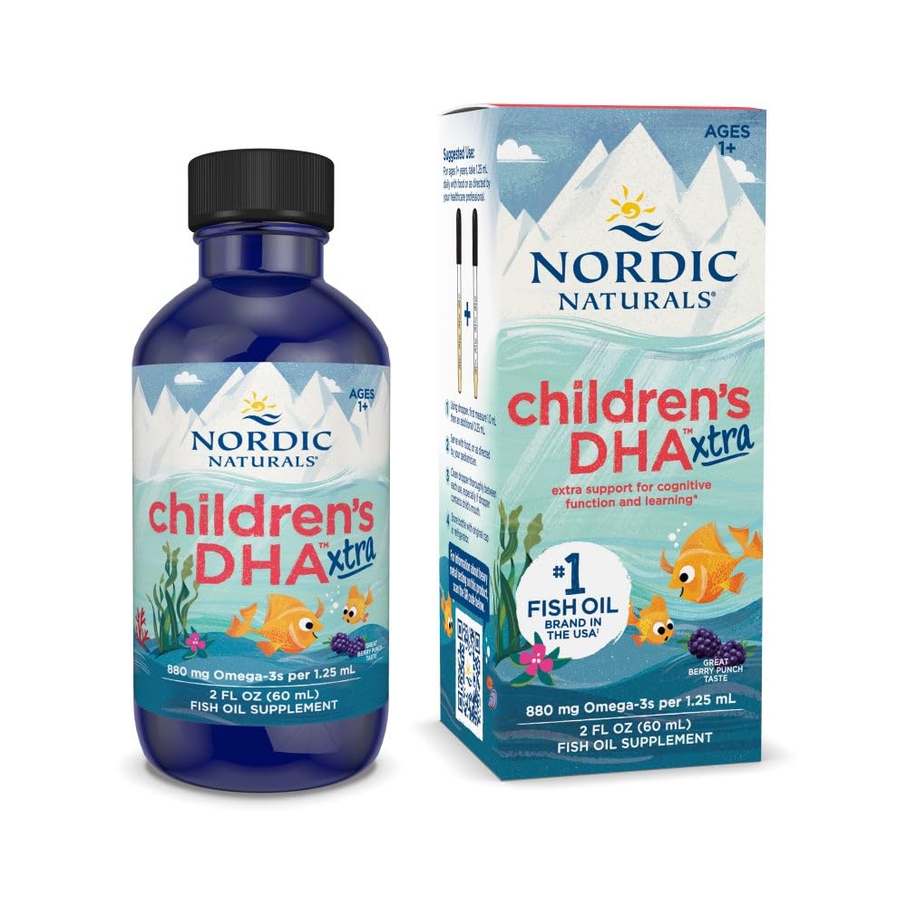 Nordic Naturals Children's DHA Xtra Berry Punch bottle front view