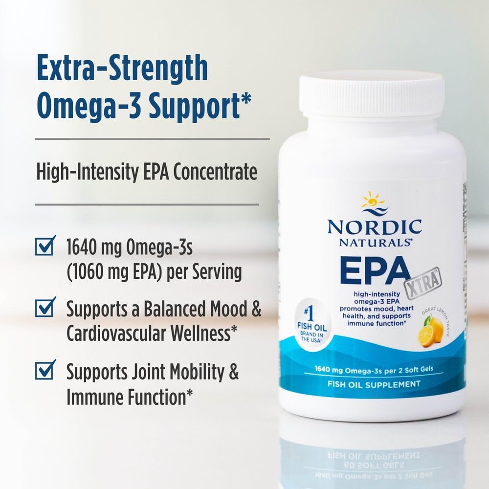 Ingredients and omega-3 components of EPA Xtra Lemon