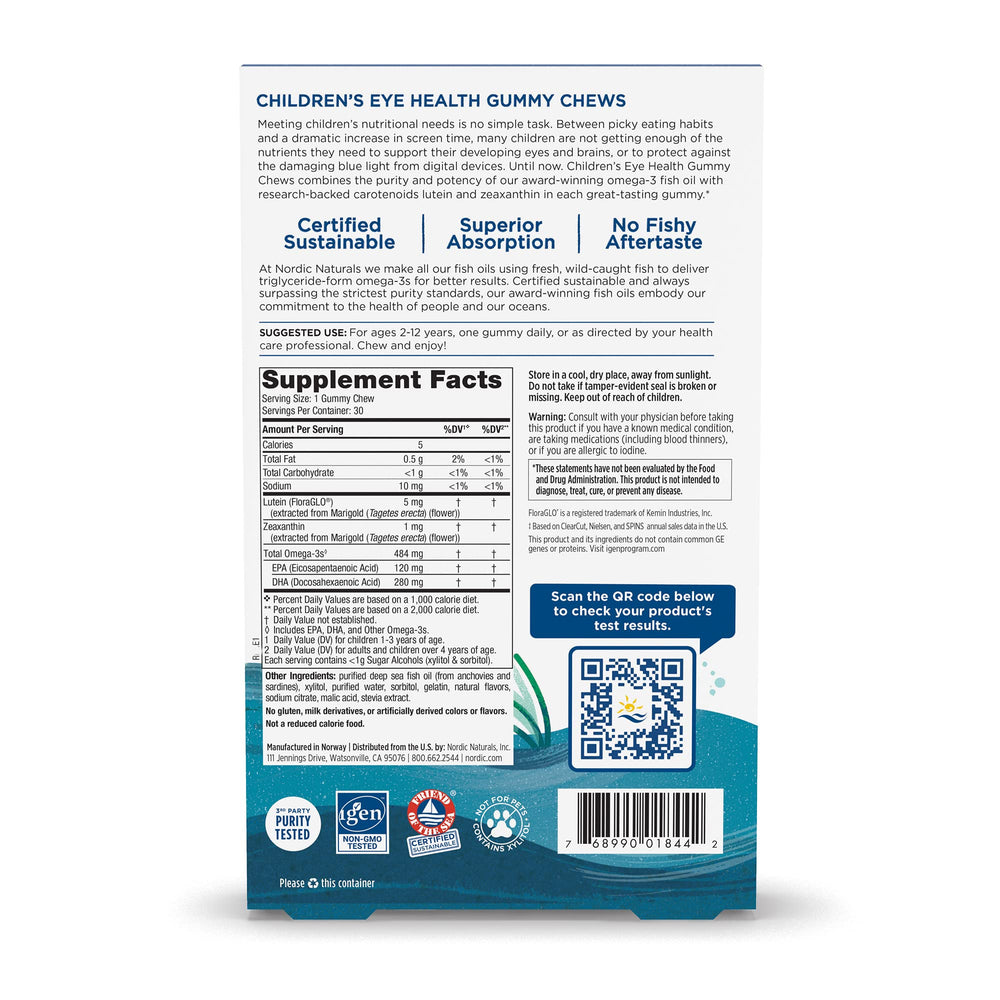 Label highlighting omega-3 DHA/EPA content