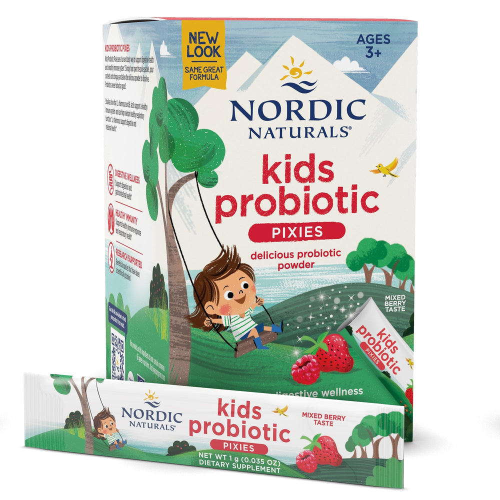 Nordic Naturals Kids Probiotic Pixies Mixed Berry 30 Packets front view