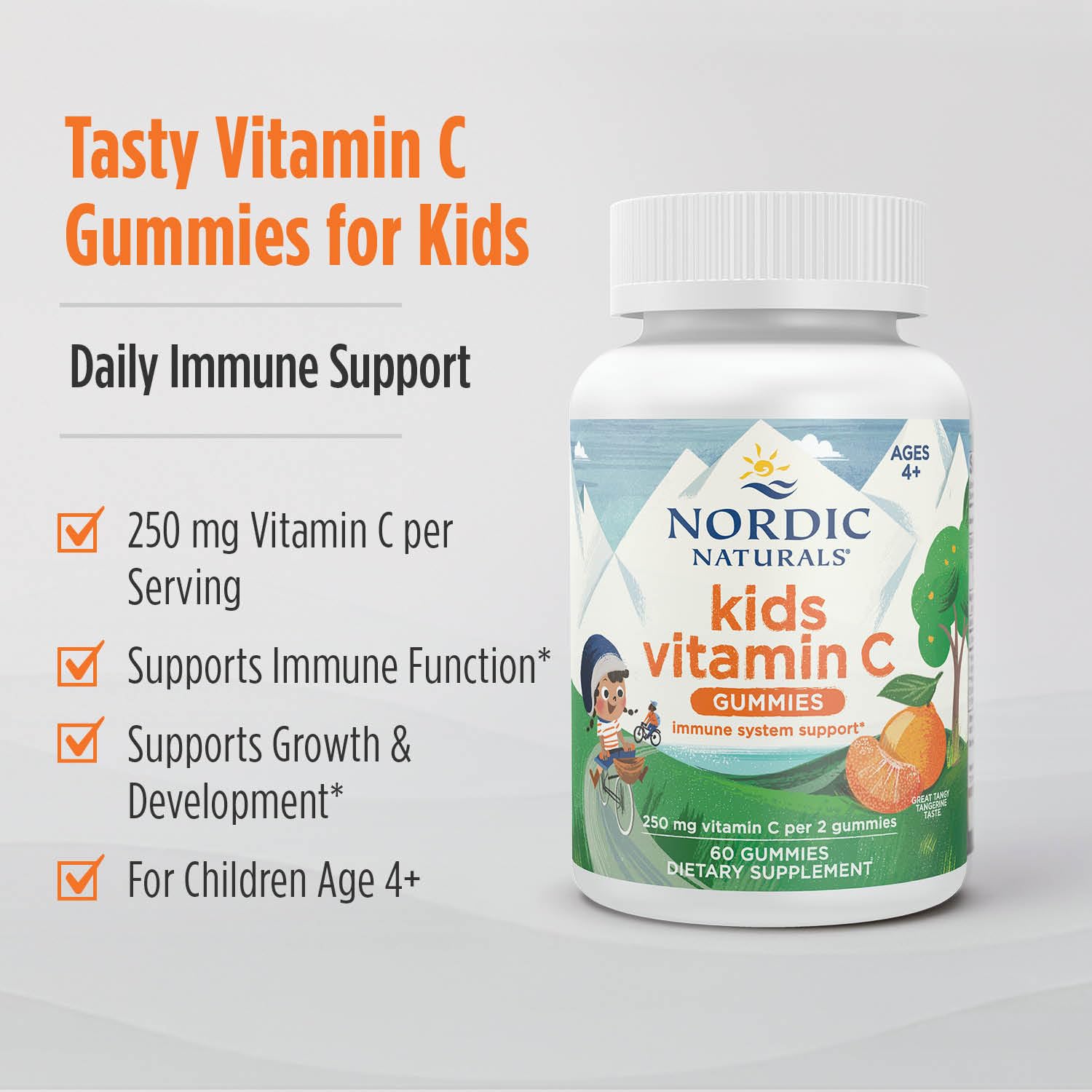 Lifestyle image showing kids with Nordic Naturals gummies