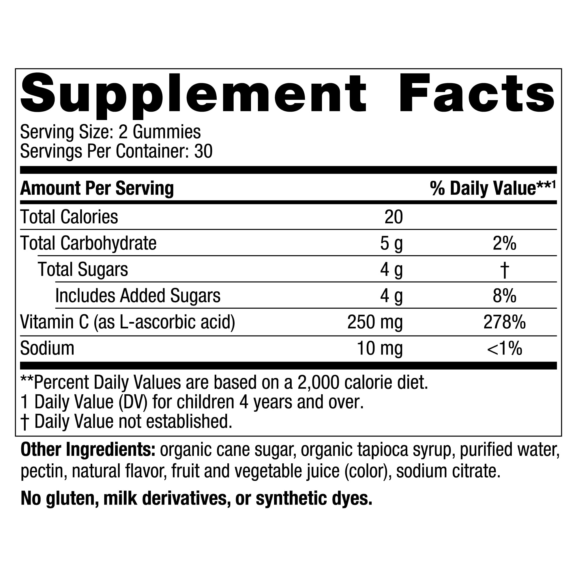 Ingredient highlights for Nordic Naturals Kids Vitamin C Gummies