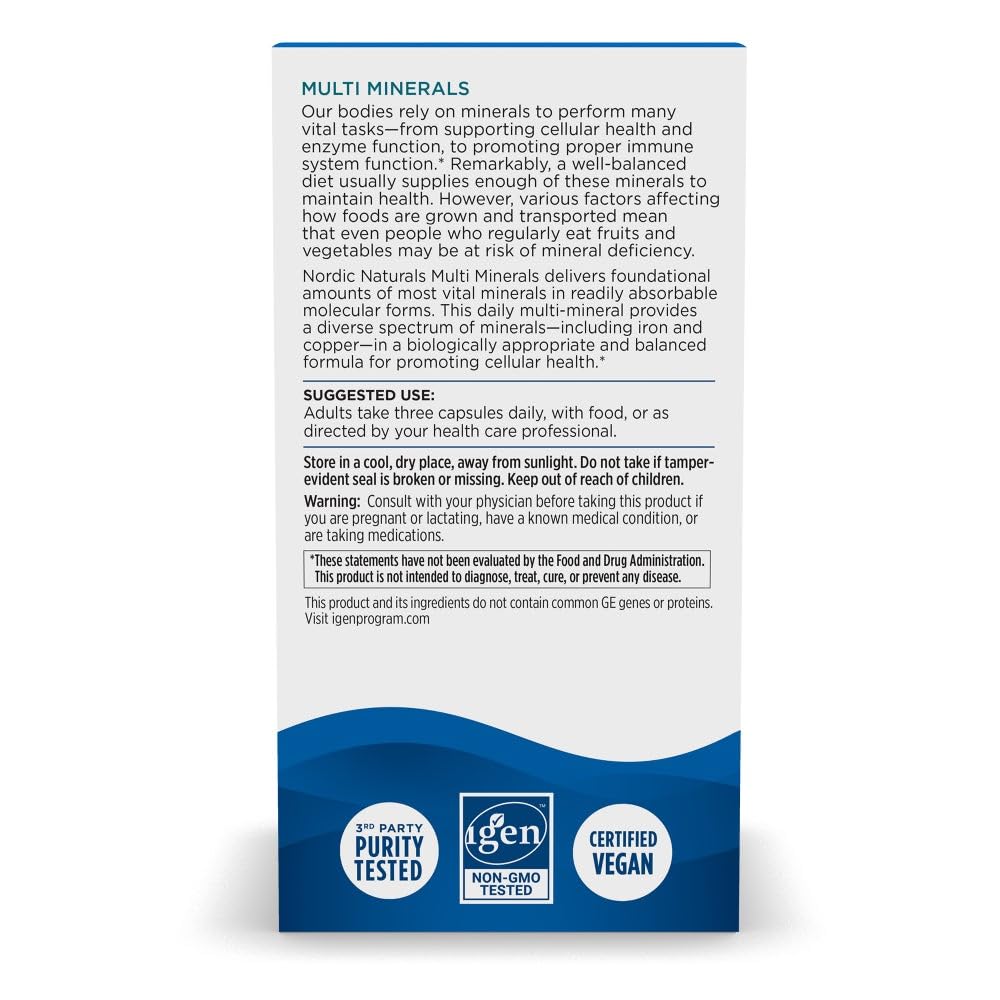 Graphic showing 11 essential minerals in the formula