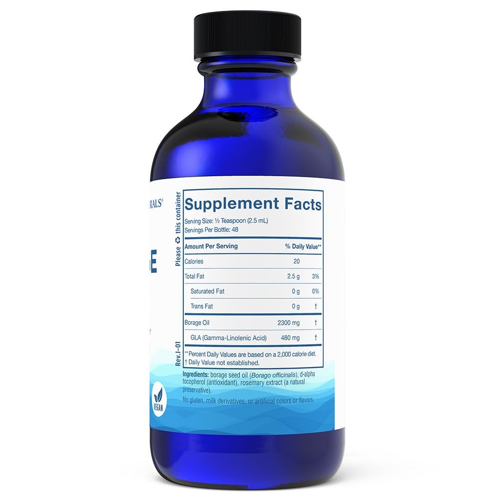 Nordic Naturals Nordic Beauty Borage Oil pour image highlights easy daily dosing for skin care.