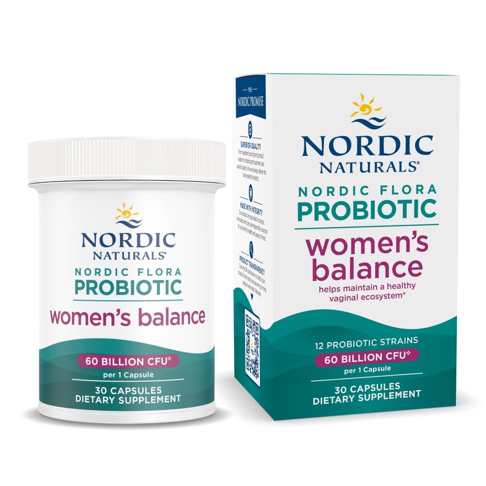 Nordic Naturals Nordic Flora Probiotic Women's Balance bottle and capsules