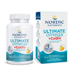 Nordic Naturals Ultimate Omega plus CoQ10 Lemon bottle label