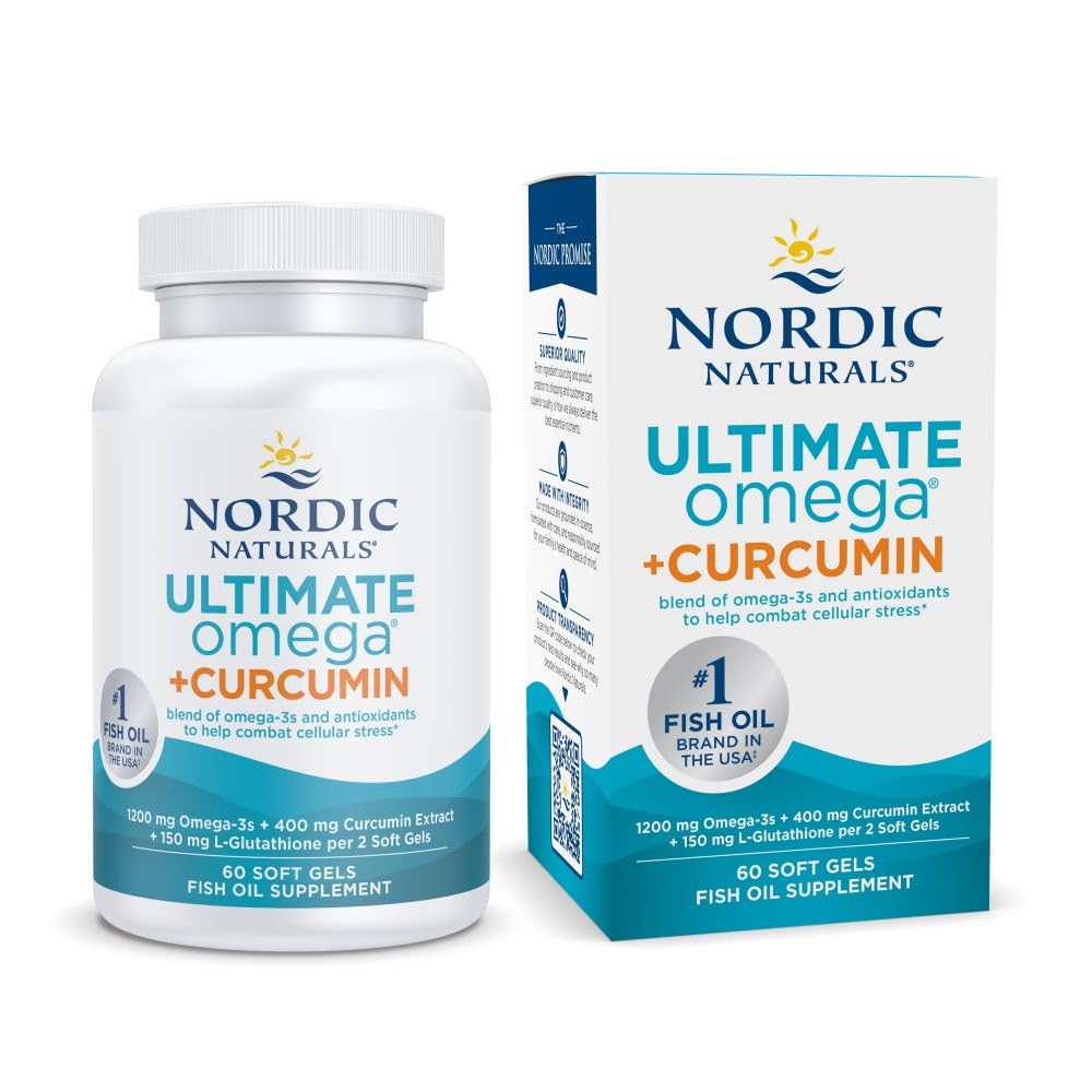 Nordic Naturals Omega Curcumin Lemon bottle label - 60 soft gels