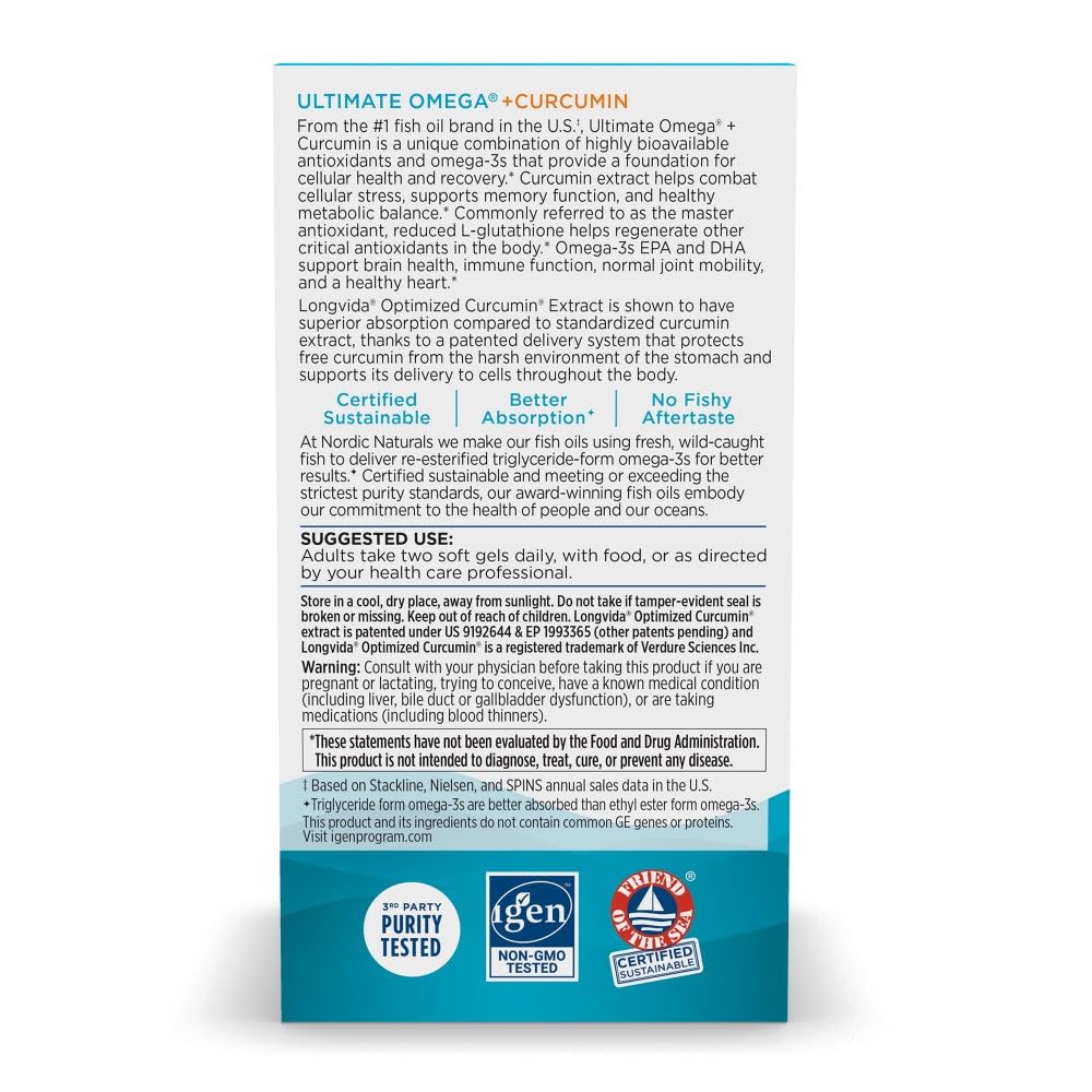 Close-up of Nordic Naturals Omega Curcumin Lemon soft gels
