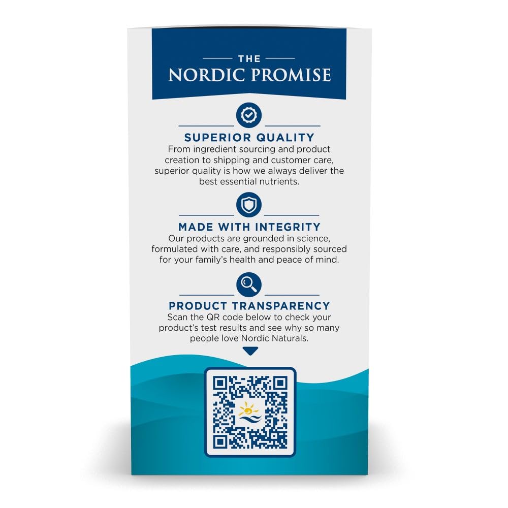 Nutrition facts panel for Nordic Naturals Omega Curcumin Lemon