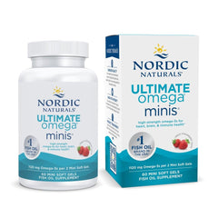 Nordic Naturals Ultimate Omega Minis Strawberry bottle and label
