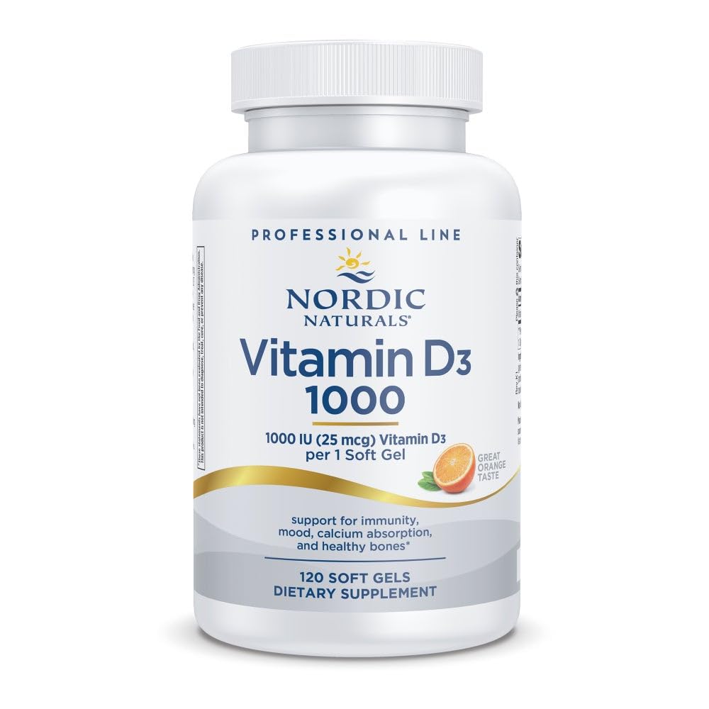 Nordic Naturals Pro Vitamin D3 1000 Orange bottle with hero packaging