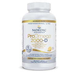 Front view of Nordic Naturals ProOmega 2000-D Lemon Flavor bottle