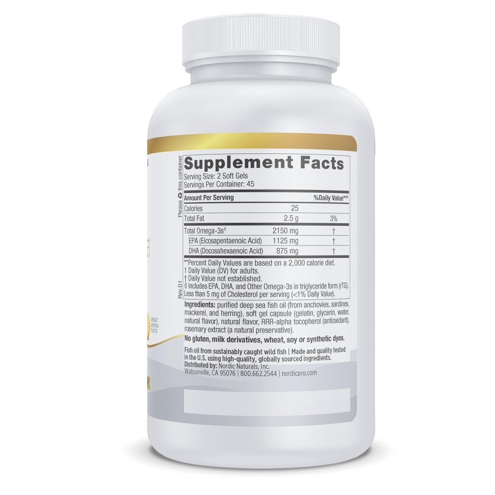 ProOmega 2000 Lemon bottle label