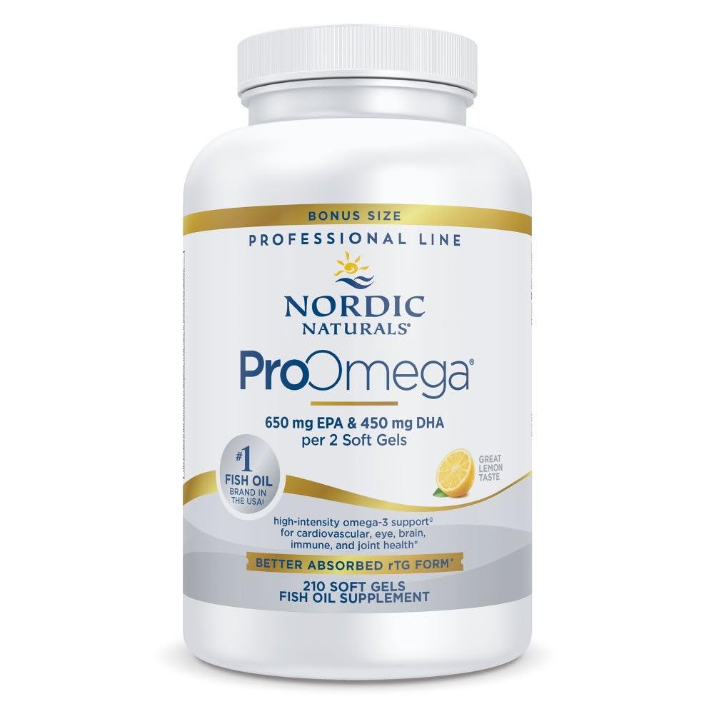 Bottle of Nordic Naturals ProOmega Lemon soft gels