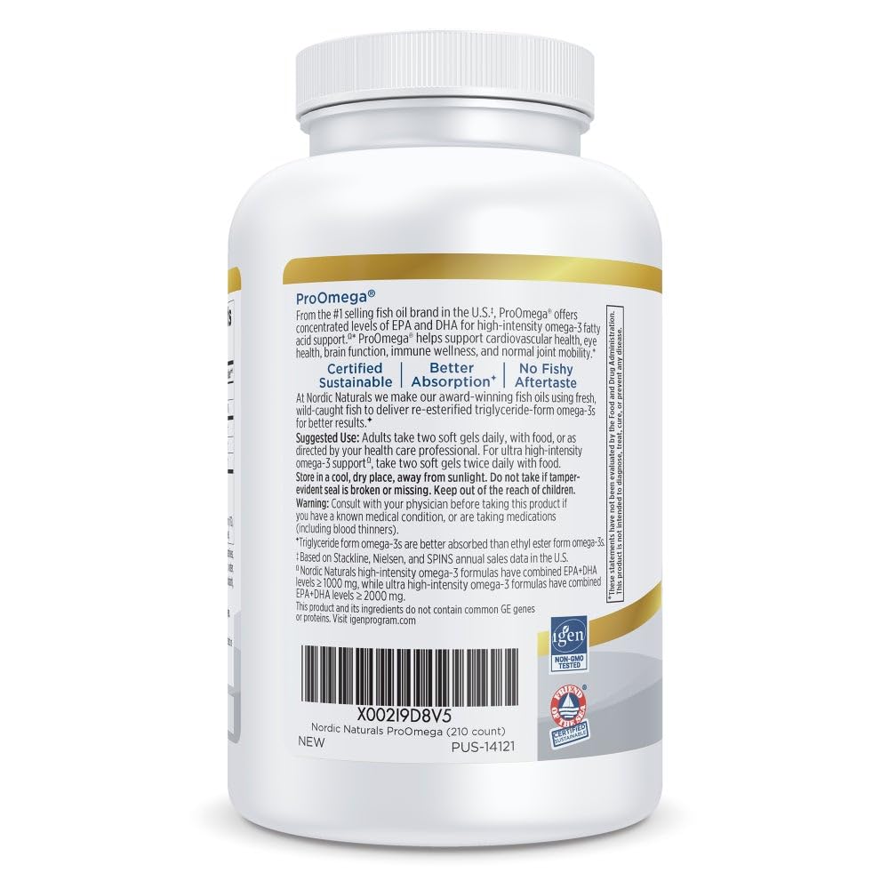 ProOmega Lemon label with omega-3 facts