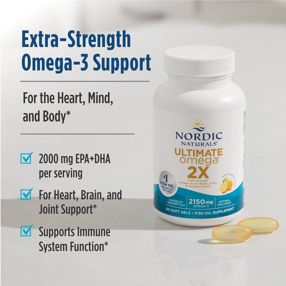 Nordic Naturals Ultimate Omega 2X lemon-twist bottle demonstrates pleasant taste