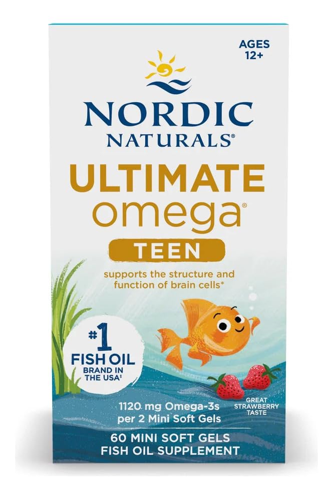 Pouring a serving from Nordic Naturals Ultimate Omega 2x Teen for convenient daily use.