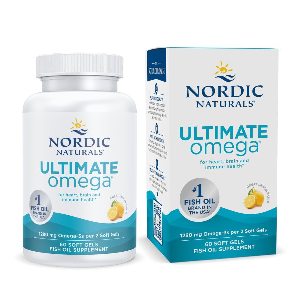 Nordic Naturals Ultimate Omega Lemon bottle - front view
