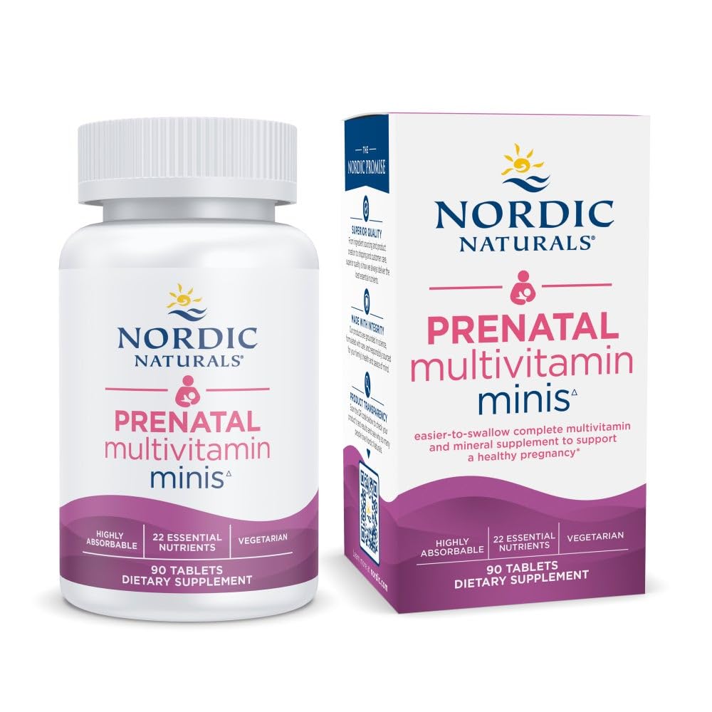 Front view of Nordic Naturals Vegetarian Prenatal Multivitamin Minis bottle