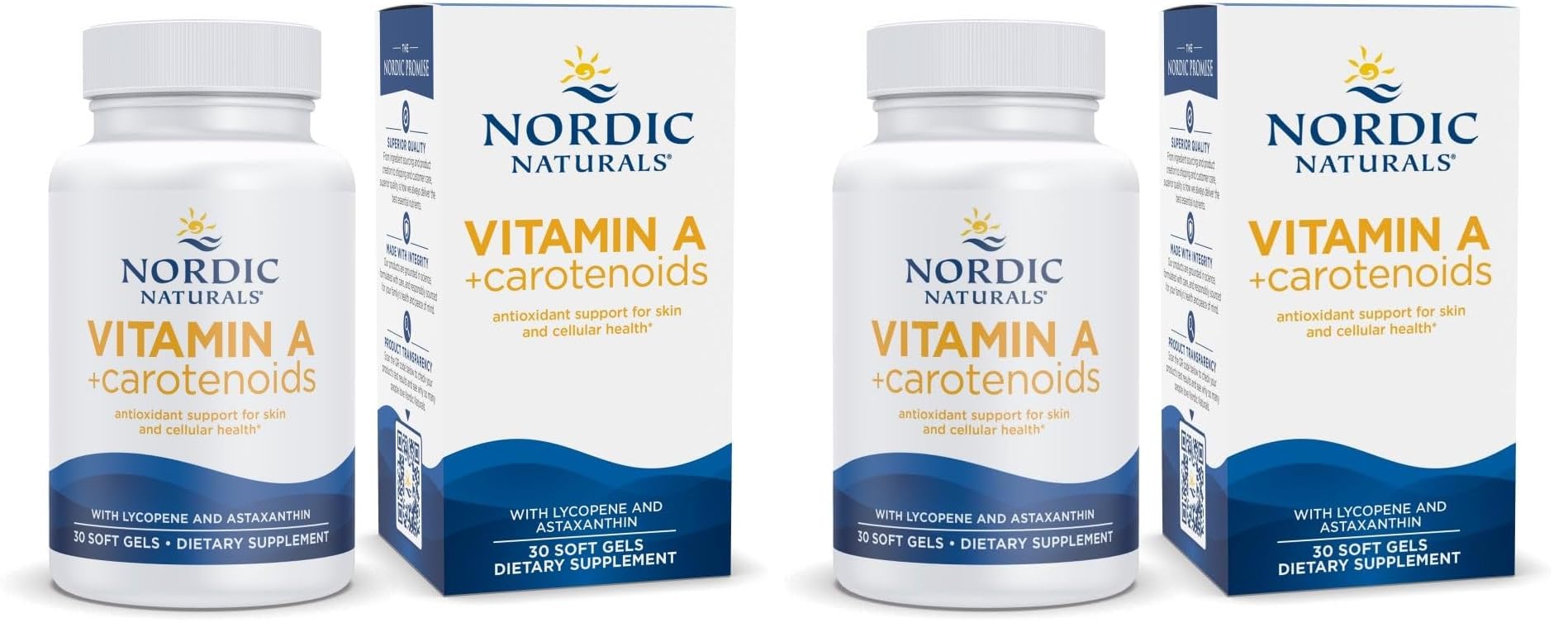 Bottle label: Nordic Naturals Vitamin A + Carotenoids, Unflavored