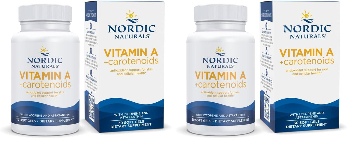 Bottle label: Nordic Naturals Vitamin A + Carotenoids, Unflavored