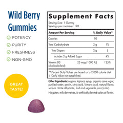 Wild Berry Vitamin D3 gummy close-up