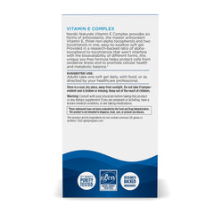 Graphic illustrating the six forms of Vitamin E included in the supplement