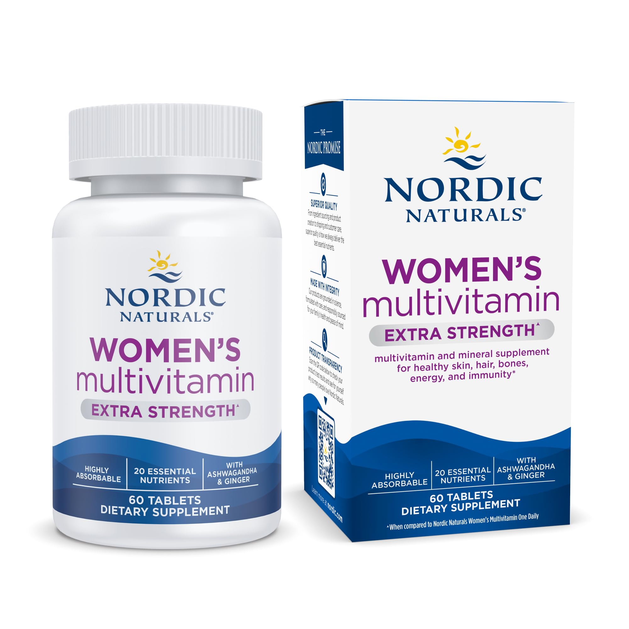 Nordic Naturals Women’s Multivitamin Extra Strength bottle and label