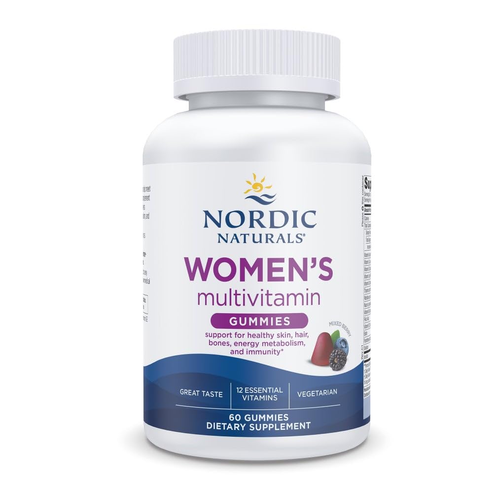 Bottle of Nordic Naturals Women's Multivitamin Gummies – Mixed Berry flavor