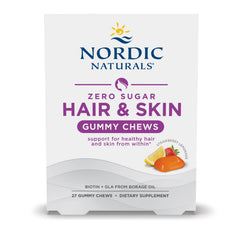 Nordic Naturals Zero Sugar Hair & Skin Gummy Chews in Strawberry Lemonade