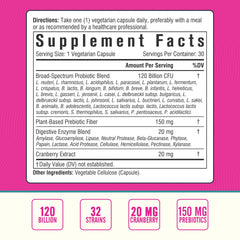 Digestive and urinary tract support – 120B probiotic strains