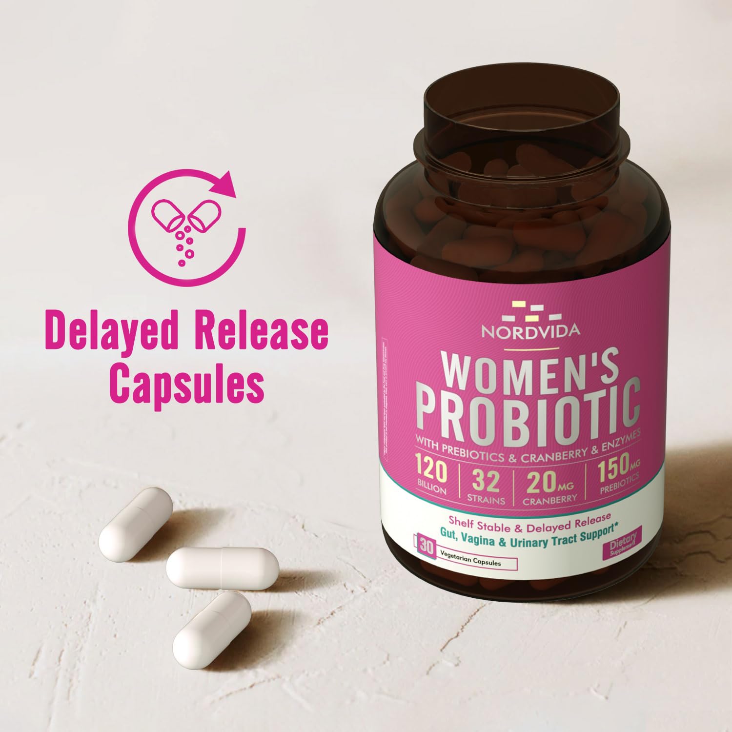 No refrigeration required – shelf-stable probiotic