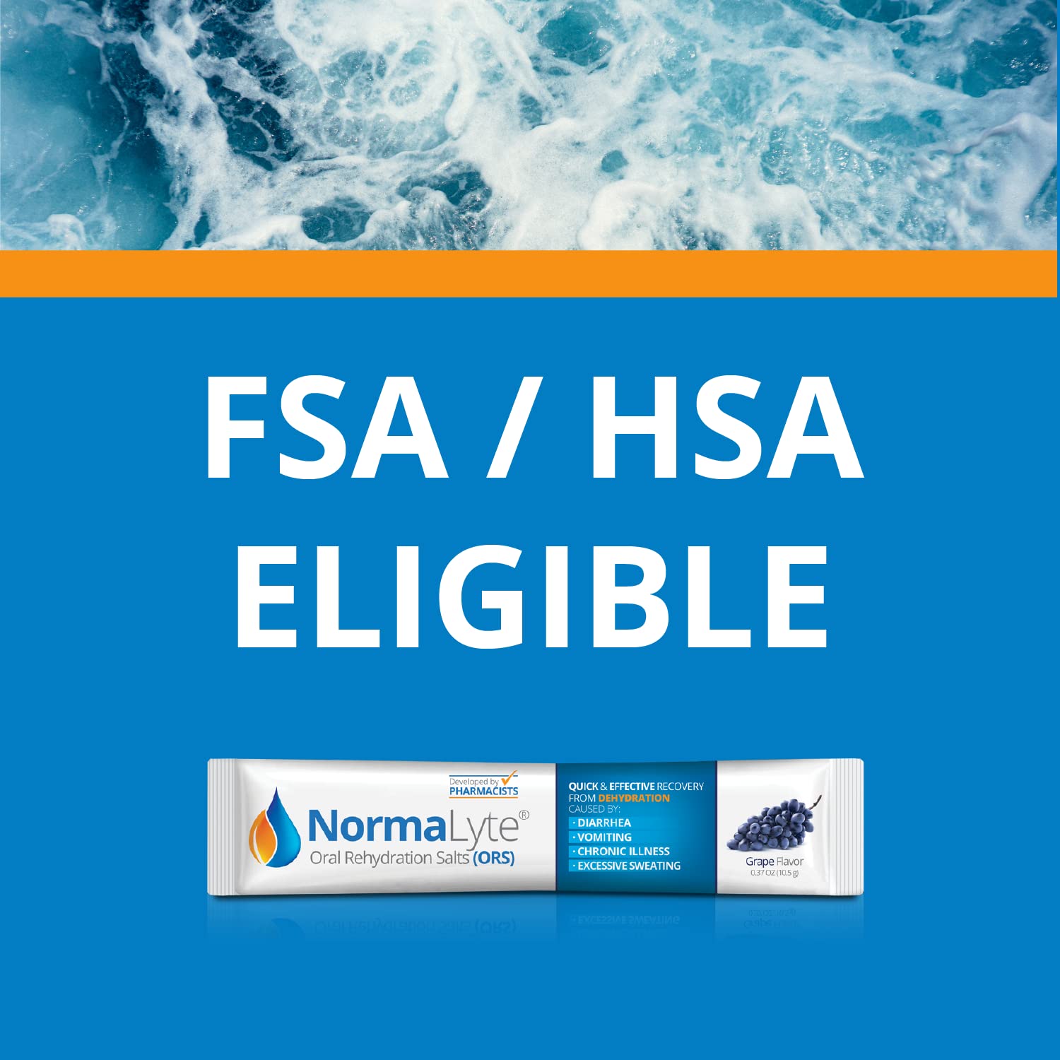 NormaLyte glucose-enhanced solution boosts hydration absorption.