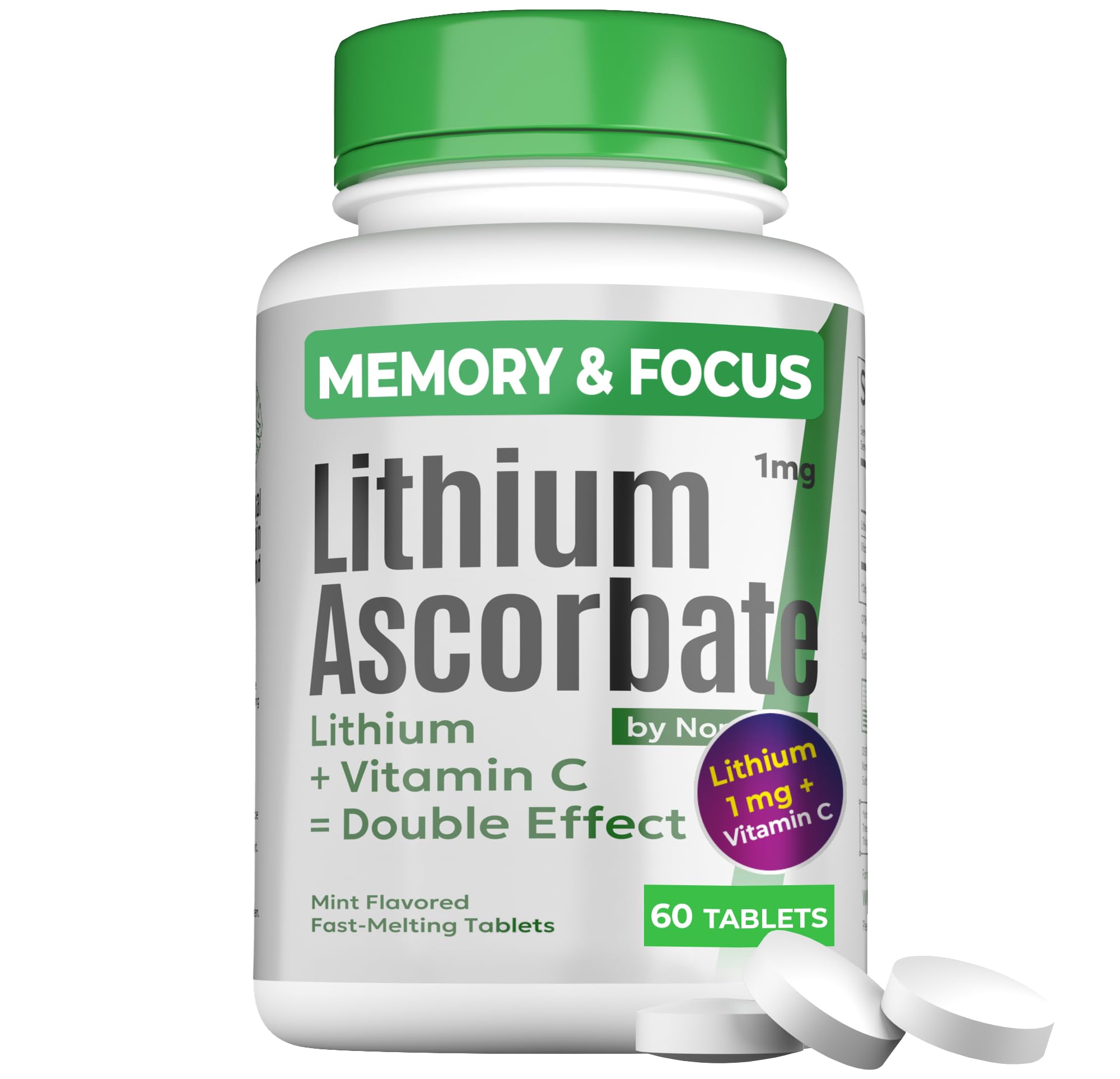 Bottle of NORMOTIM Lithium Ascorbate 1mg with label