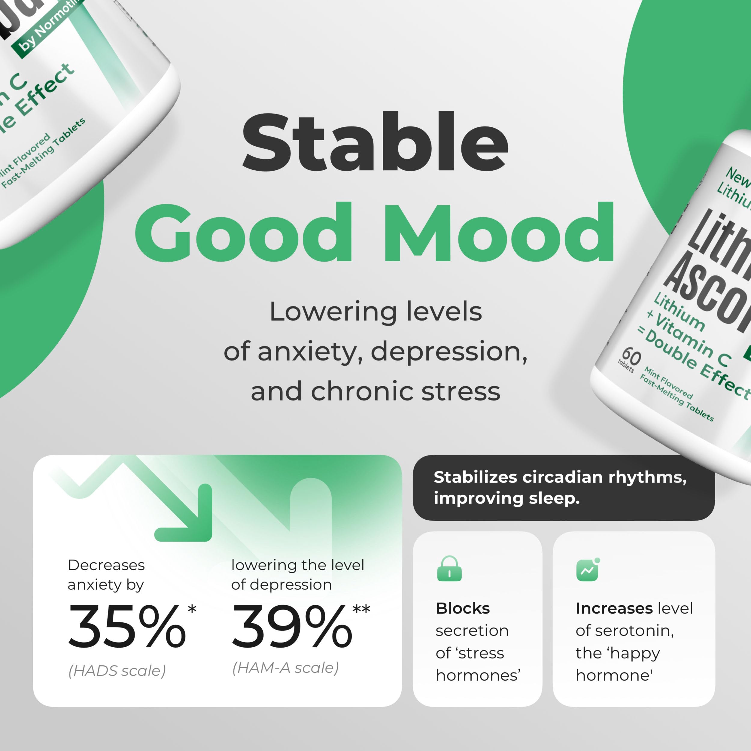 Concept image of improved mood and cognitive focus