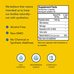 Capsules close-up inside bottle