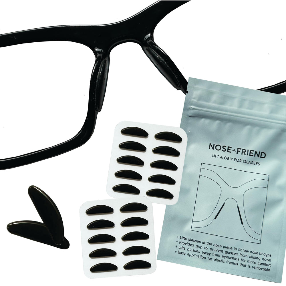 NOSE FRIEND 10 Pairs Ultra Thin Nose Pads – Clear and Black, view 1