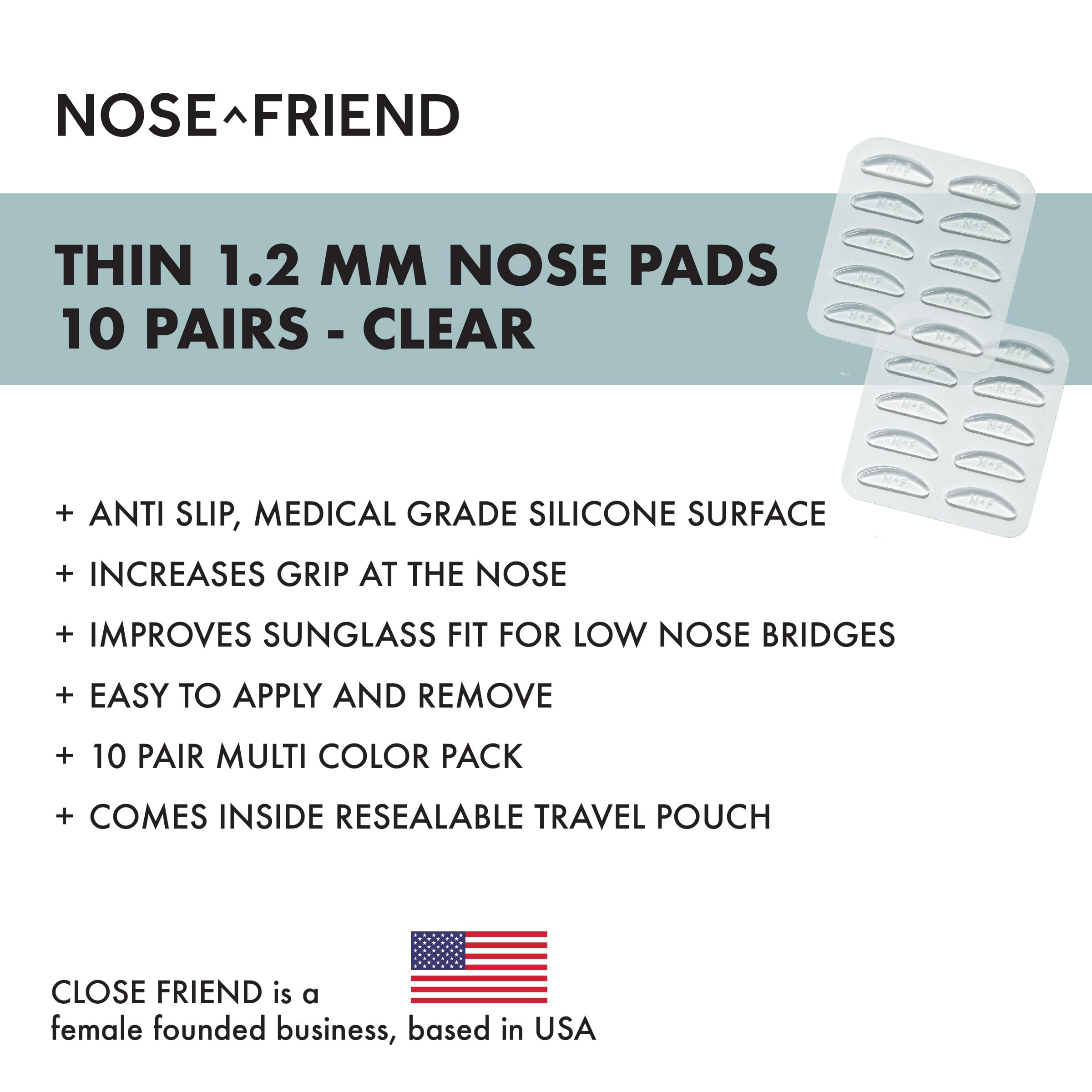 Close-up of black nose pads included with the set.