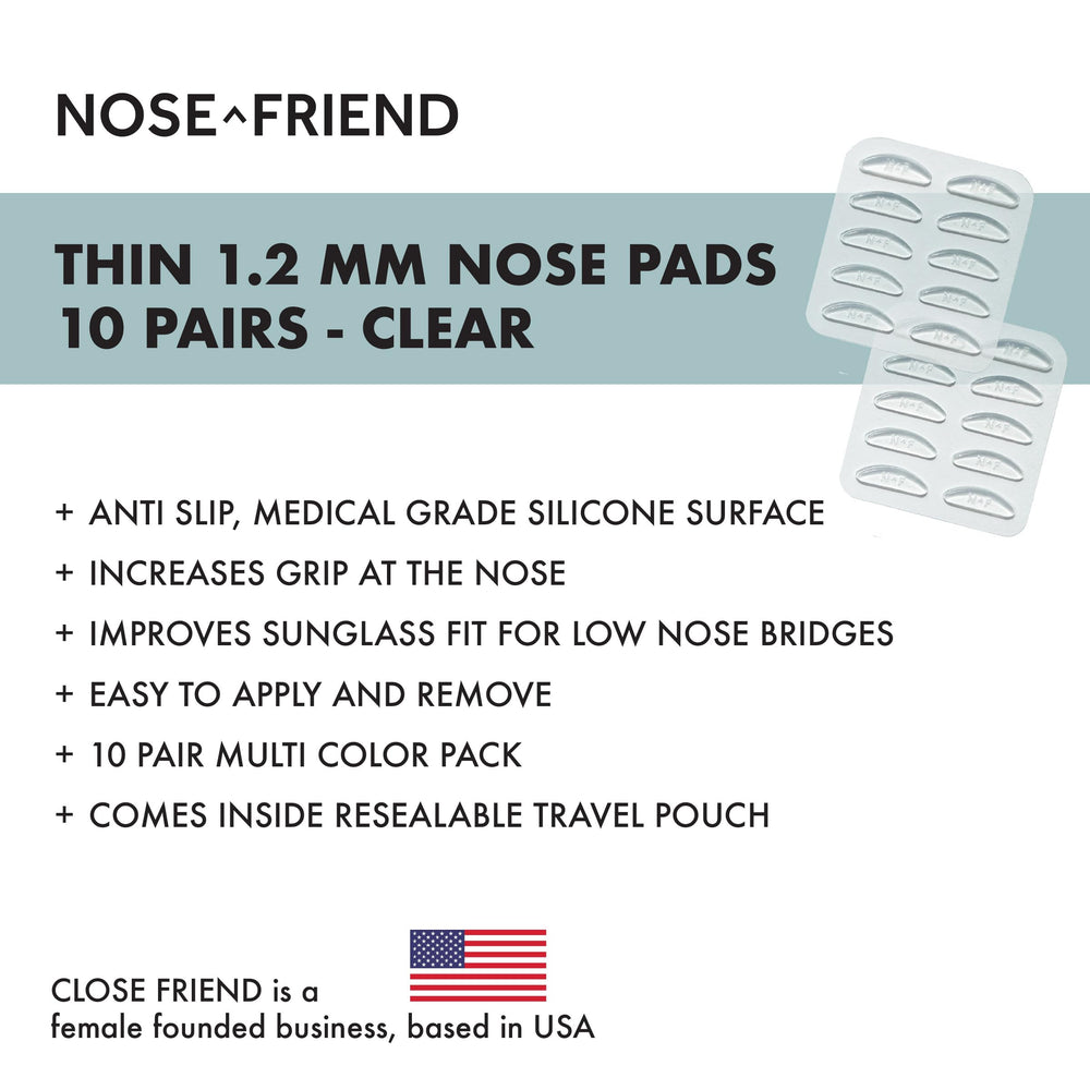 Close-up of black nose pads included with the set.