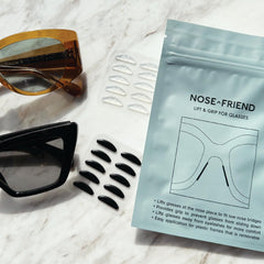 Close-up of clear 1.2mm ultra-thin nose pads.