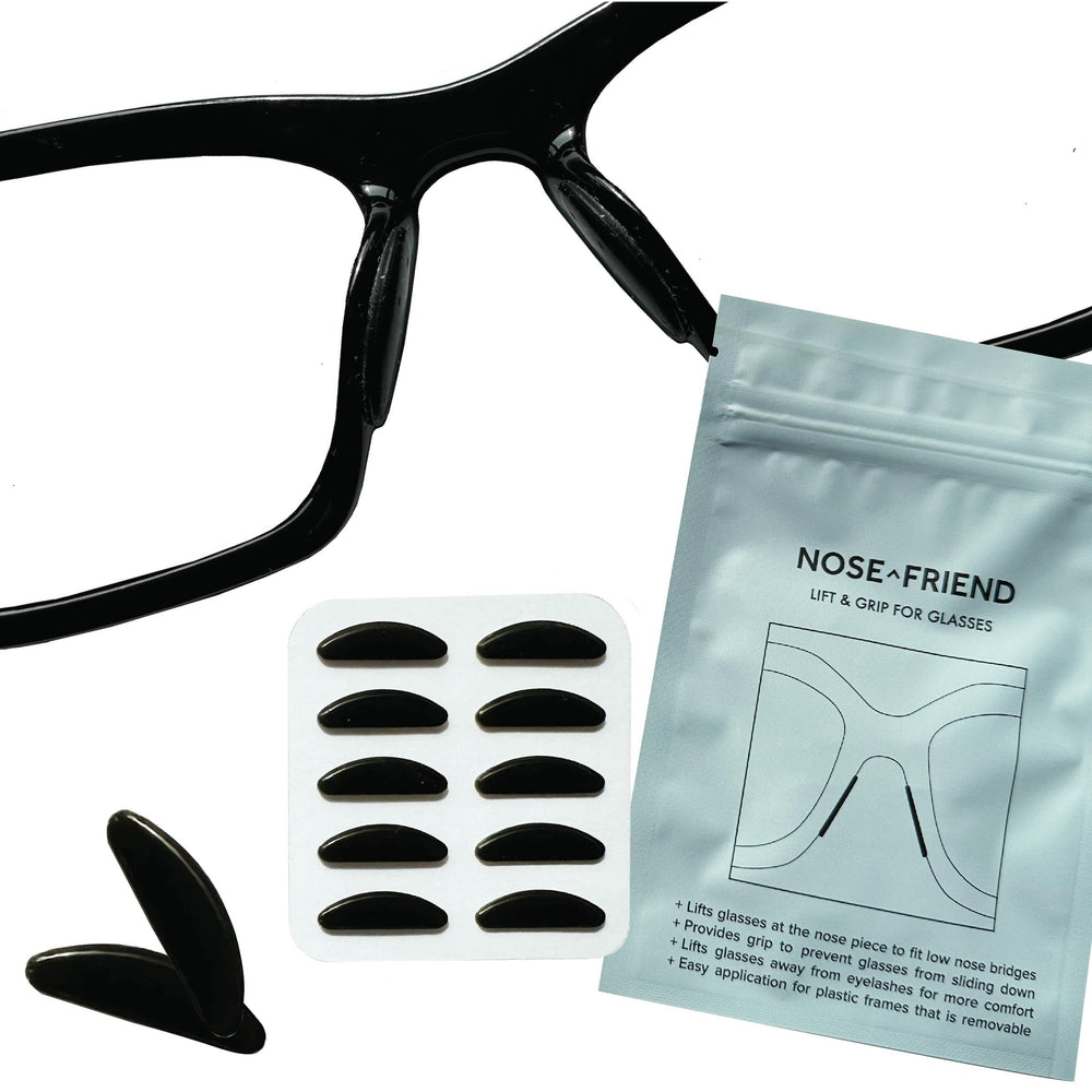 NOSE FRIEND clear 1.2mm ultra-thin grip nose pads – 5 pairs, clear