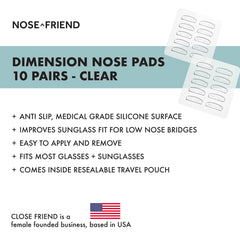 Nose Pad Grips for Glasses and Sunglasses on Nose Bridge