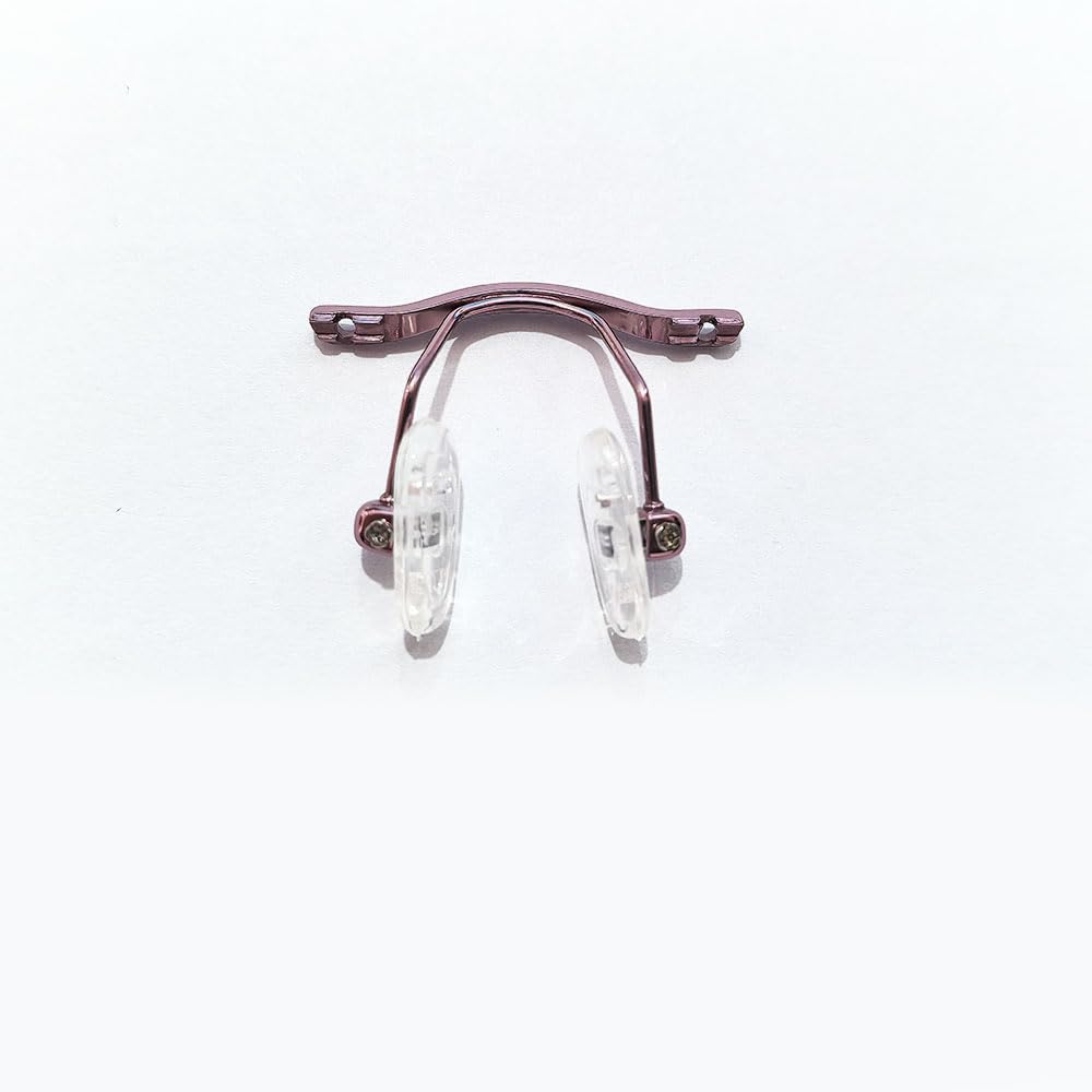 Close-up of screw-in nose pad arm for glasses - purple