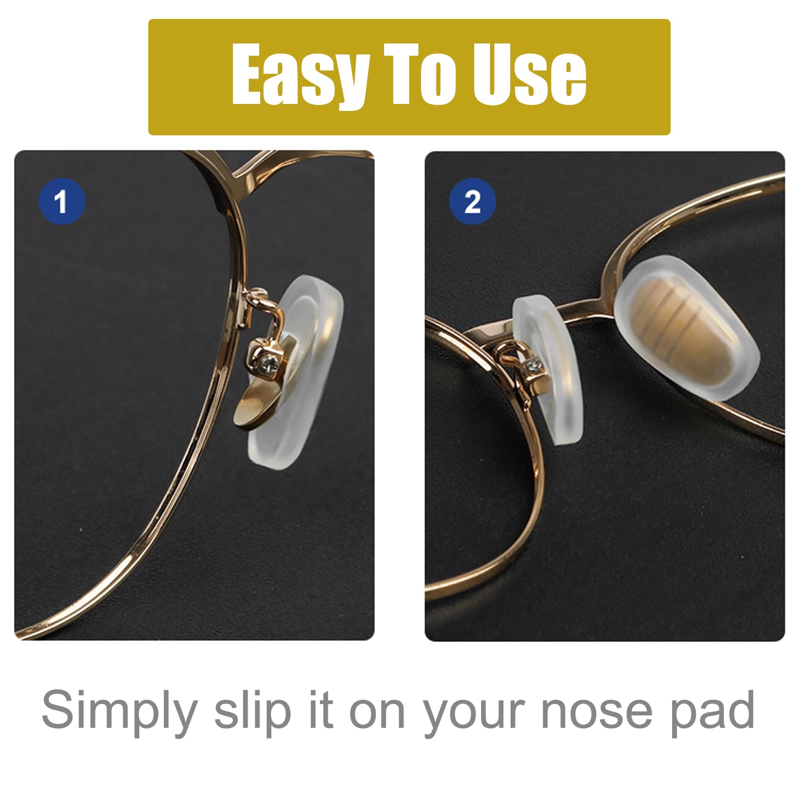 Anti-slip feature showing glasses stay in place with covers