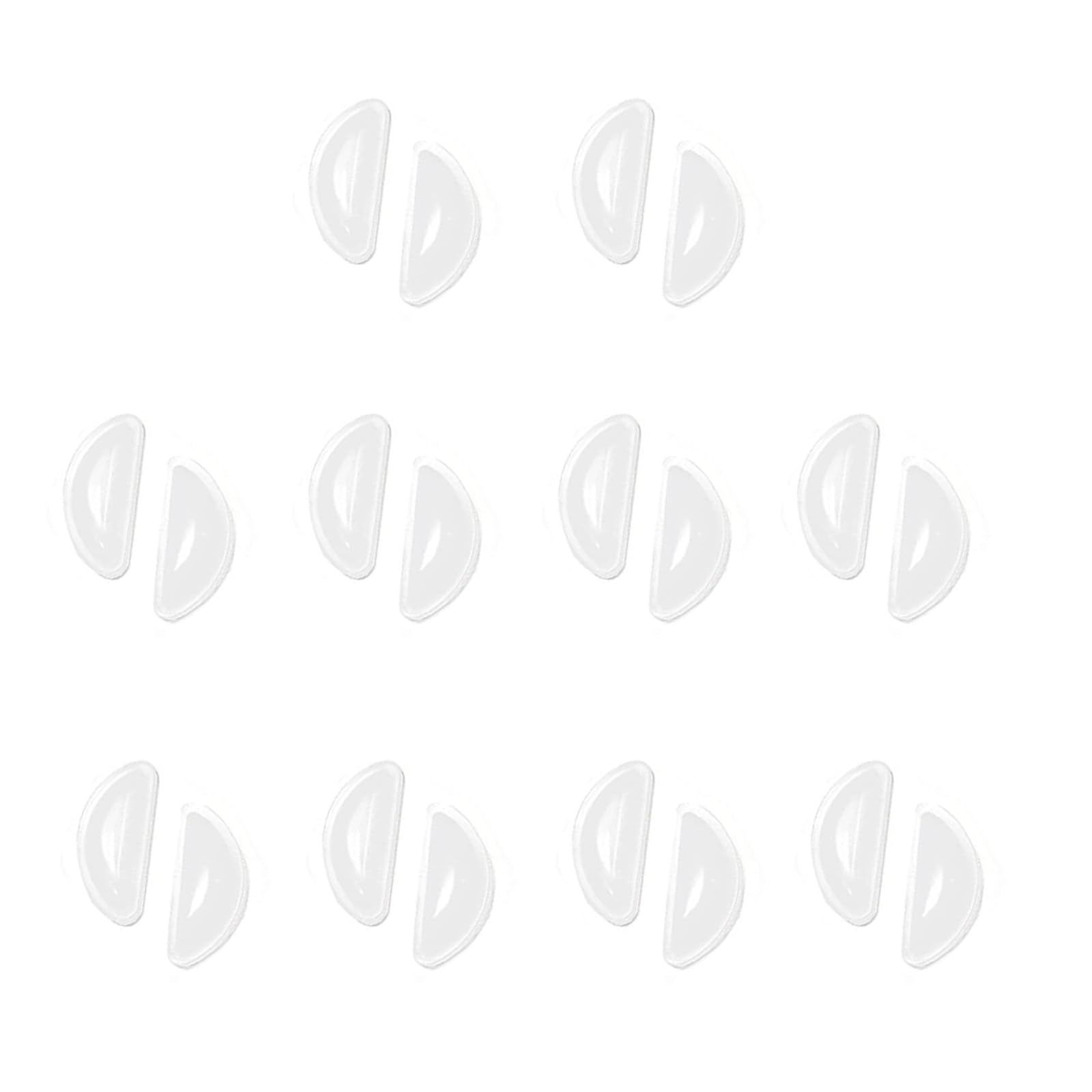 Close-up of silicone eyeglass nose pad with air bag design