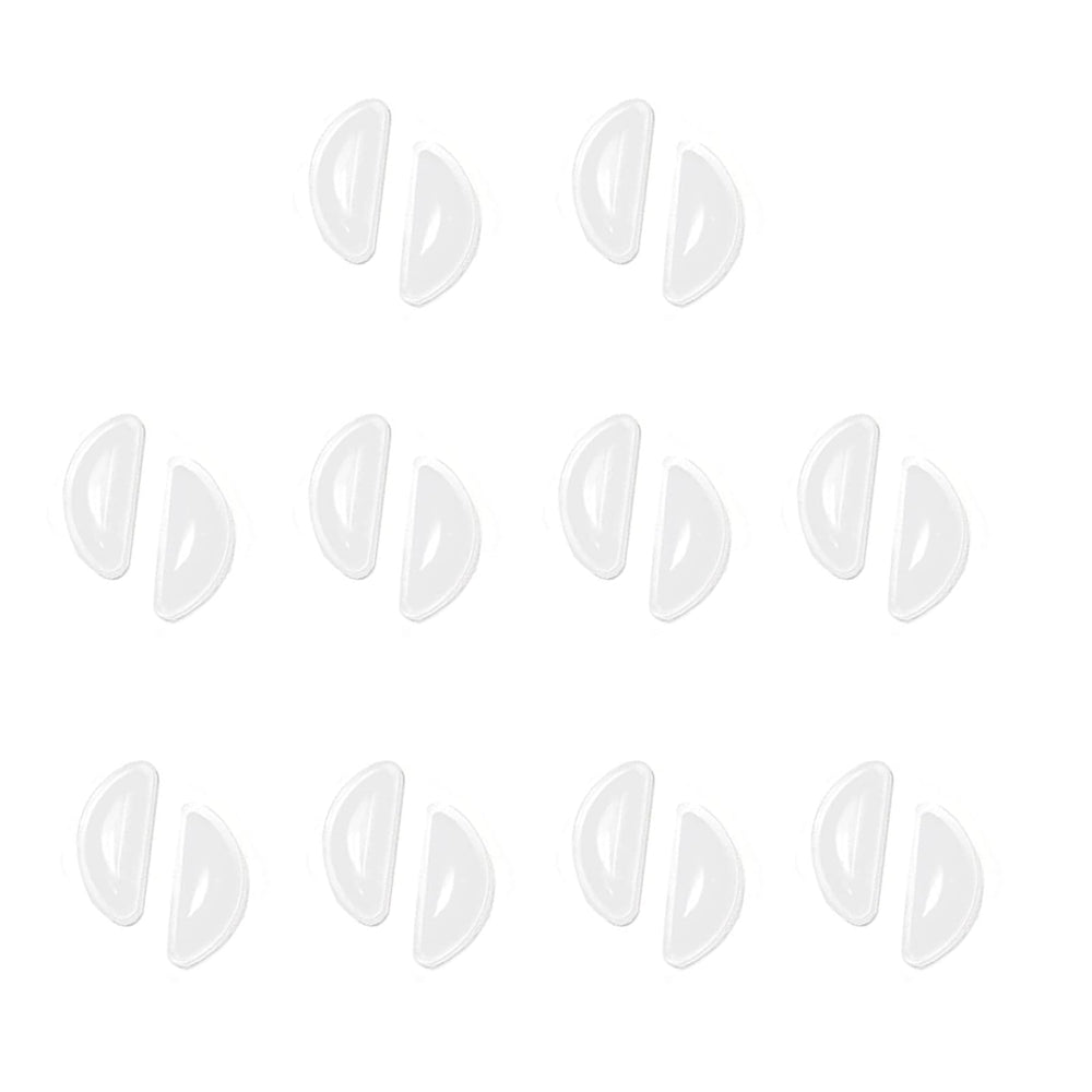 Close-up of silicone eyeglass nose pad with air bag design